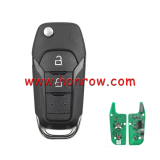 For Ford 2 button remote key with ID49 Hitag Pro chip-434mhz with HU101 blade  EB3T-15K601-BA