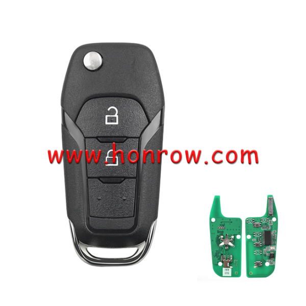 For Ford 2 button remote key with ID49 Hitag Pro chip-434mhz with HU101 blade  EB3T-15K601-BA