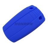 For BMW 3 button Silicone case Blue color