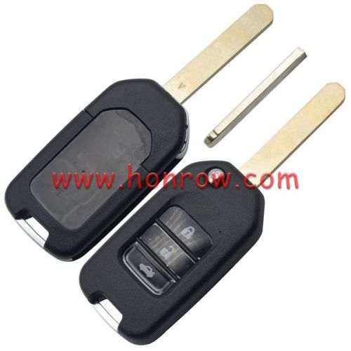 For Honda 3 button flip remote key blank
