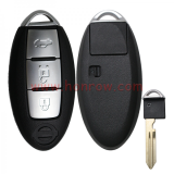 For Nissan 3 button remote key blank with emergency blade