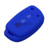 For Hyundai 3 button Silicone case blue MOQ:50PCS