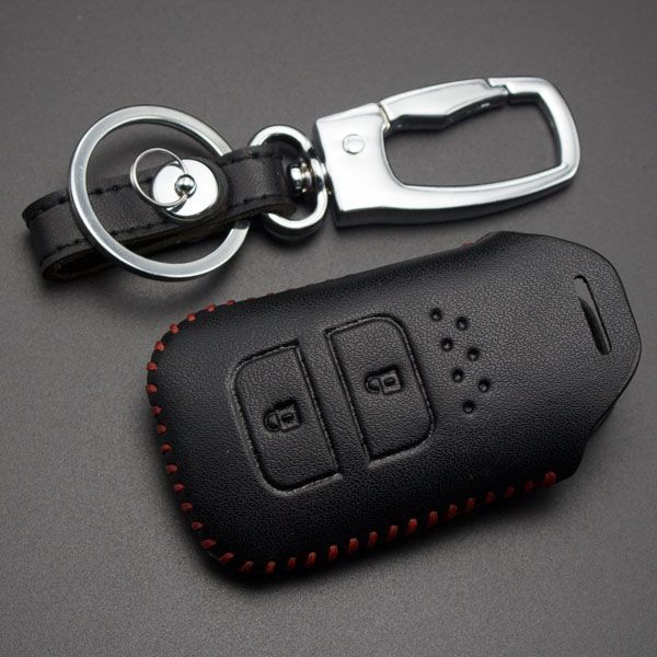 For Honda 2 button cowhide leather case for JADE,  for CRIDER,  for ACCORD with key ring.
