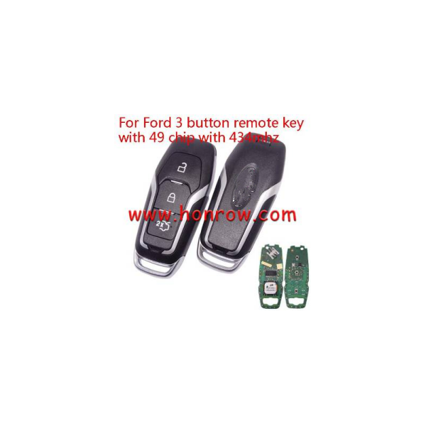 For Ford 3 button remote key with 49 chip with 434mhz   CMIIT  ID:2013DJ6919  A2C31244302            DS7T-15K601-DD