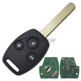 For Ho 3 button remote key with 433Mhz  2.4L CAR