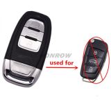 For Audi 3 button flip modified key shell