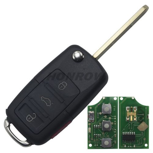 For Modified  Ho CRV 3+1 remote key with 434mhz  within 7936 chip  (VW style flip remote)