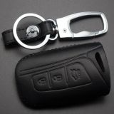 For Hyundai 3 button key cowhide leather case