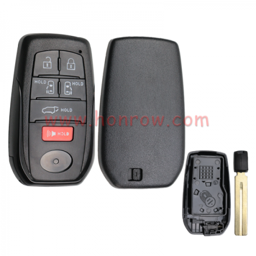 For Toy 5+1button remote key blank with Blade