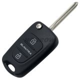 For Hyundai Elantra 3 button flip remote key blank