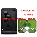 For Renault Megane Scenic 3 button remote key with 433Mhz PCF7947 Chip
