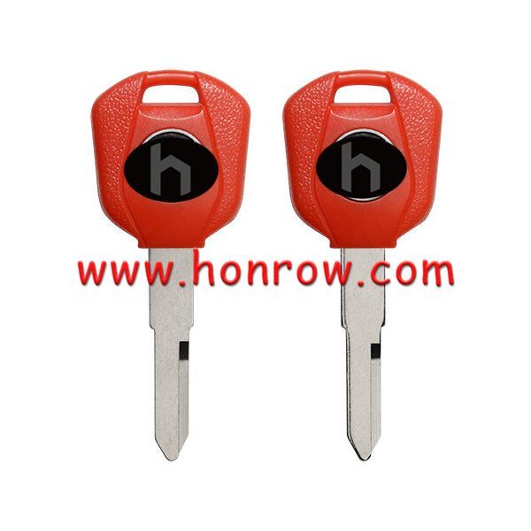 For Honda Motorcycle transponder key blank with left blade red color
