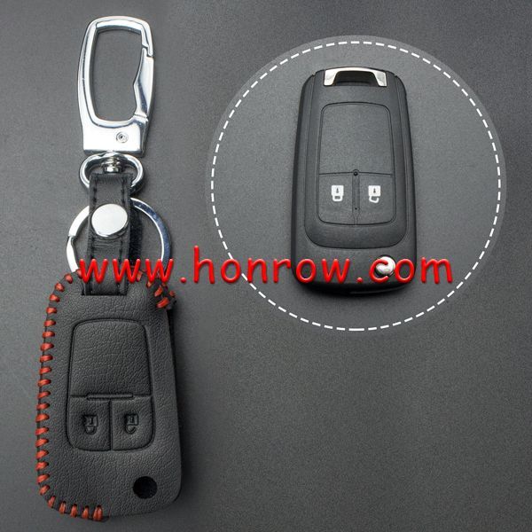 For Chevrolet 2 button key cowhide leather case.