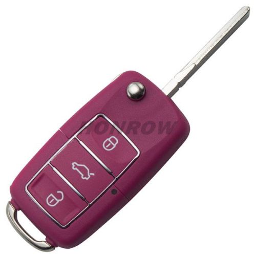 For V 3 button  waterproof  remote key blank with red color