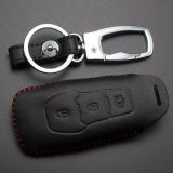 For Ford 3 button key cowhide leather case