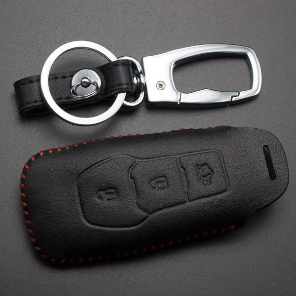 For Ford 3 button key cowhide leather case