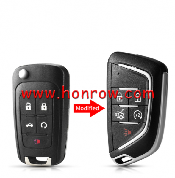 For Chevrolet 4+1 button modified remote key blank