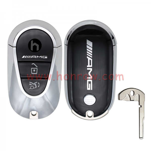 For Benz Maybach 3 button smart key shell with sliver color