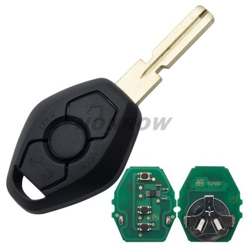 For BMW EWS Systerm 3 button remote blank with 4 track blade with 7935 chip   315MHZ