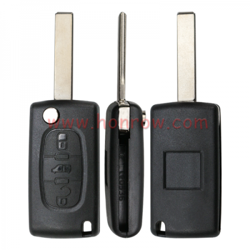 For Fi 3 buton flip remote key blank