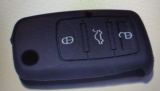 For VW 3 button Silicone case Black color