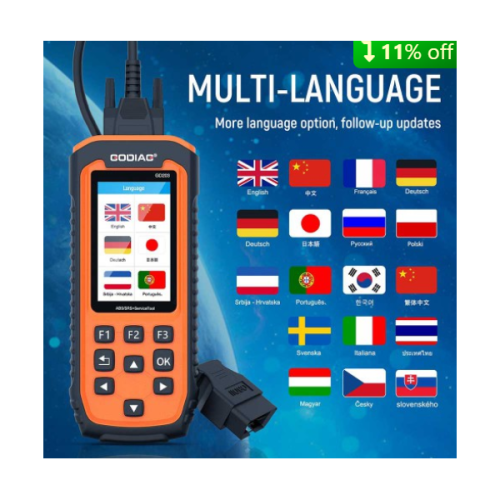 GODIAG GD203 ABS/SRS OBD2 Scan Tool with 28 Service Reset Functions Free Update Online for lifetime