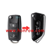 For VW 202AD Modified 3 button Remote Key Shell high quality