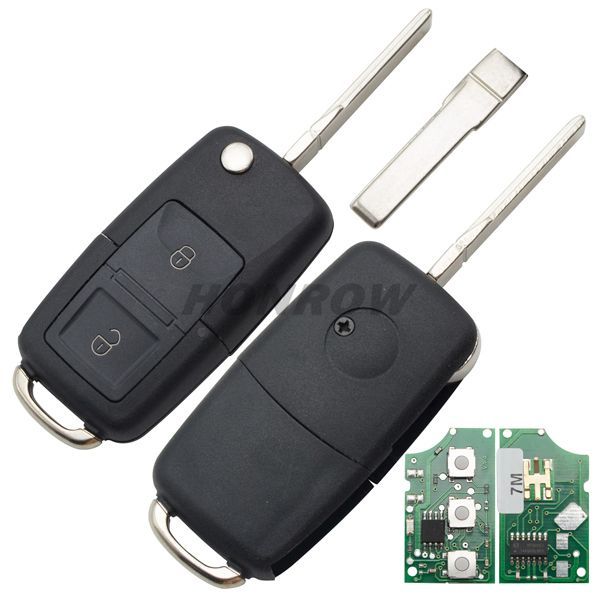 For VW 2 Button remote key 1JO959753CT 433MHZ  ID48 chips