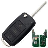 For VW Touareg Keyless smart key 3+1 button remote key with 433Mhz 46 PCF7942A/7944A HITAG2 chip P/N:3D0959753AK 3D0959753AA 3D0959753A
