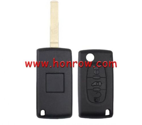 For Fiat 3 buton flip remote key blank with battery place VA2 blade