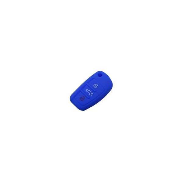 For Audi 3 button Silicone case blue color (MOQ: 50pcs)