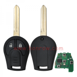 For Nissan 2 button remote key with 433mhz PCF7961A HITAG 2 46 chip FCCID:TWB1G766