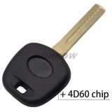 For To transponder key with 4D60 chip （Short Blade）