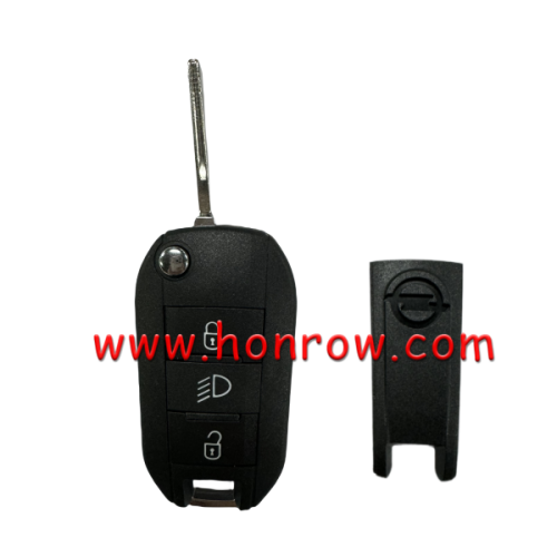 For Opel 3 button remote  Key Shell with HU83 407 blade LIGHT BUTTON
