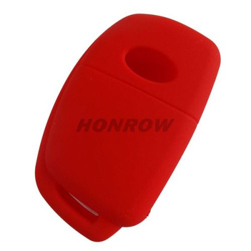 For Hyundai 3+1 button Silicone case red MOQ:50PCS