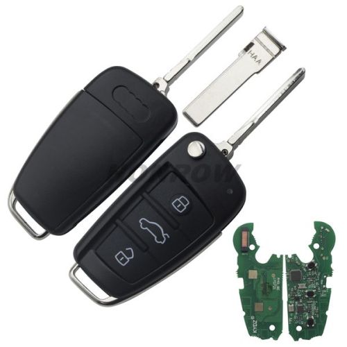For Audi A3 A6L,Q7 3 buttton remote key with 8E chip 315MHZ with 8VO837220B