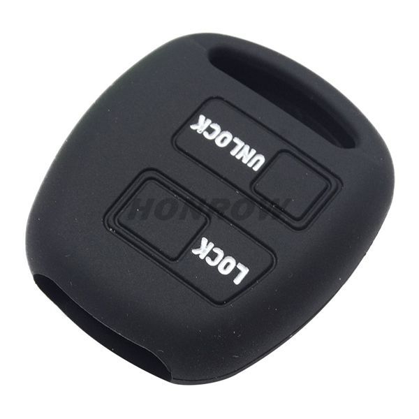 For Toyota 2 button silicon case Black Color (MOQ 5pcs)