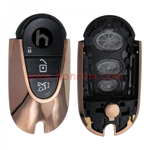 For Benz Maybach 3 button smart key shell with gold color