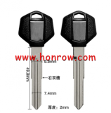 For Suzuki motorcycle bike key blank with right blade