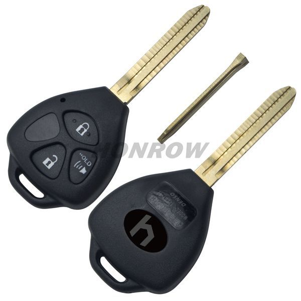 For To 3 button remote key blank