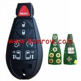 For Chrysler Aftermarket  4+1Button Keyless Go remote key 433mhz  PCF7945 chip IYZ-C01C FCCID: 68070394AJ