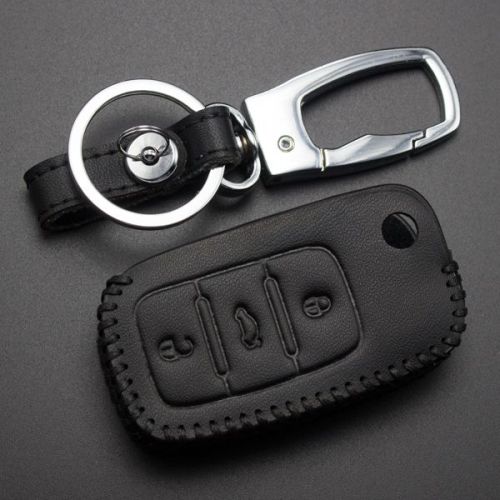 For VW 3 button key cowhide leather case for PASSAT,for LAVIDA, for polo,for SAGITAR.,for GranLavida, for Golf6,for Santana,for Superb, for Yeti,for Touran,for Cross for Lavida,  08-12 for Bora, for J