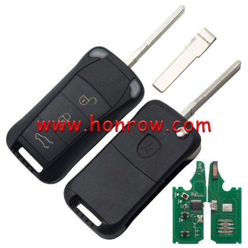 KYDZ For Por Cayenne 3 button flip remote  key with ID46 Chip and 315Mhz