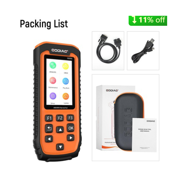 GODIAG GD203 ABS/SRS OBD2 Scan Tool with 28 Service Reset Functions Free Update Online for lifetime