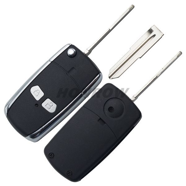 For Mitsubish 2 button modified flip remote key shell