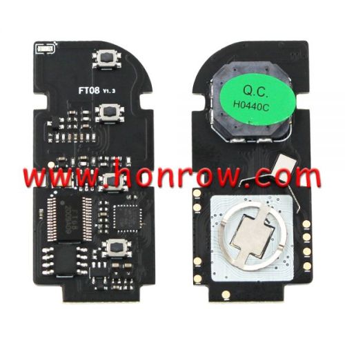 For Lexus 3 button Lonsdor FT08-H0440C Keyless Go Smart Remote Key with 433.58/434.42MHz and 8A Chip support KH100/k518 key programmer P4(91 00 AA AA)