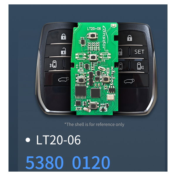 Lonsdor LT20-06 Smart Key with 5 button key shell  8A+4D Adjustable Frequency For Toyota 5380 0120 Support K518 & K518ISE & KH100+