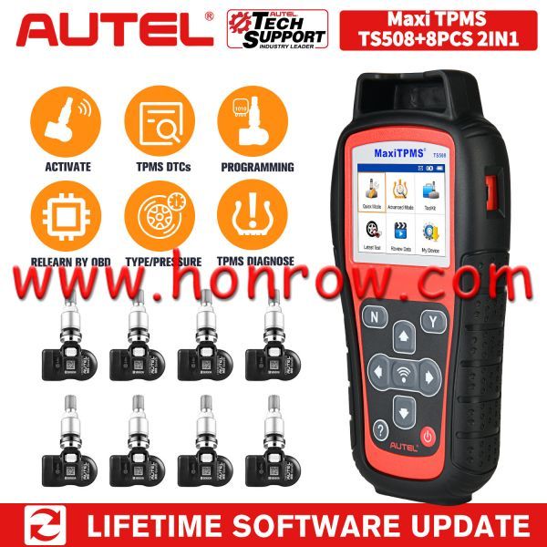 Autel MaxiTPMS TS508 TPMS Relearn Tool Program MX-Sensors(315/433 MHz), TPMS Reset, Read/Clear TPMS DTCs Upgraded of TS501 TS408
