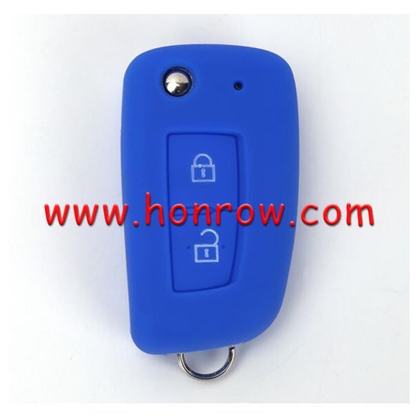For Nissan 2 button silicon case blue
