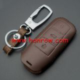 For VW 3 button key leather case